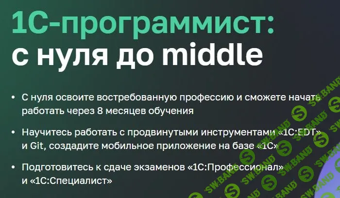1C-программист: с нуля до middle [нетология]
