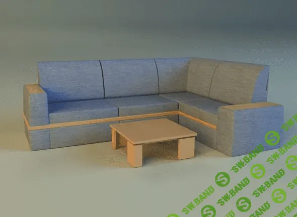 [3docean] Cloth corner sofa