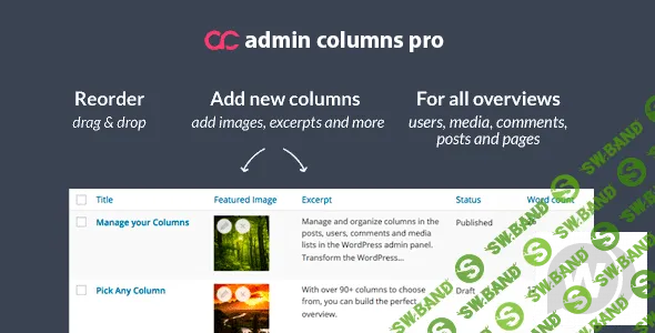 Admin Columns Pro v4.5.4 - менеджер колонок в админ-панели WordPress