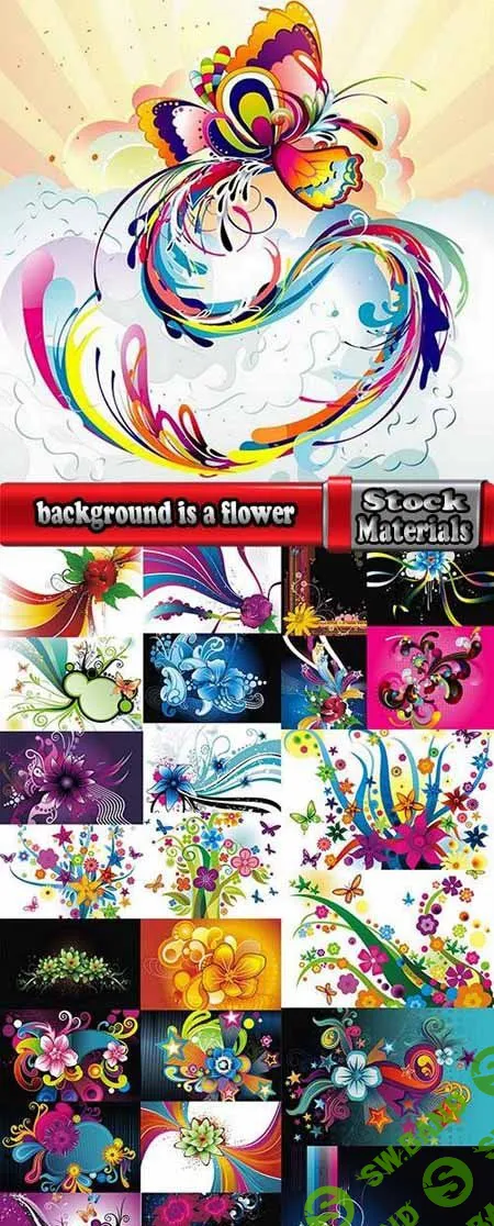 Background is a flower vector image 25 EPS