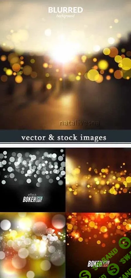 Blurry and bokeh background bright effect