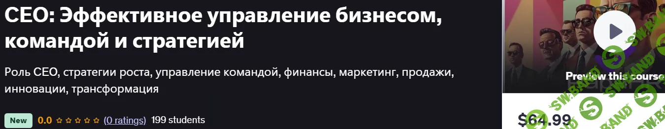 CEO: Эффективное управление бизнесом, командой и стратегией [Udemy] [Mike Pritula]
