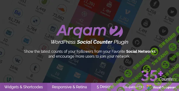 [codecanyon] Arqam v2.5.1 - плагин социальных счётчиков WordPress