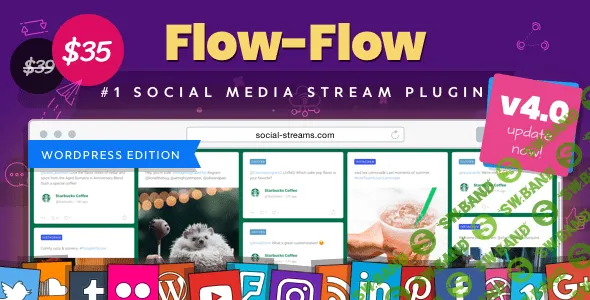 [codecanyon] Flow-Flow v4.0.0 - граббер контента из социальных сетей для WordPress