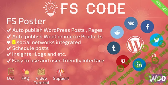 [CodeCanyon] FS Poster v1.9.14 - автопостер и планировщик WordPress