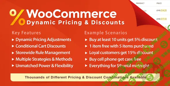 [CodeCanyon] WooCommerce Dynamic Pricing & Discounts v2.3.3 - редактор цен и скидок WooCommerce