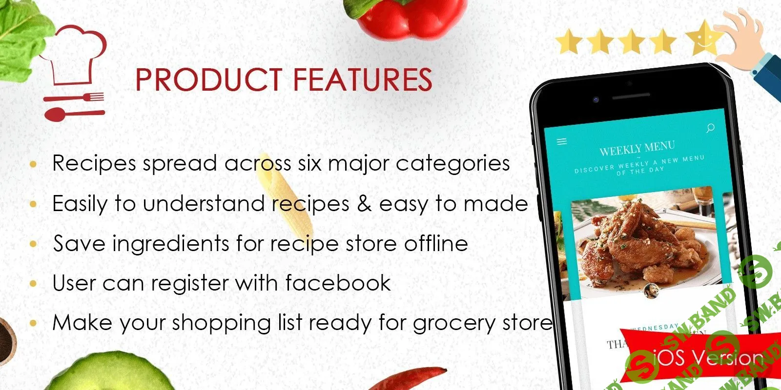 [Codester] Foodie v1.0.2 - приложение рецептов для iOS