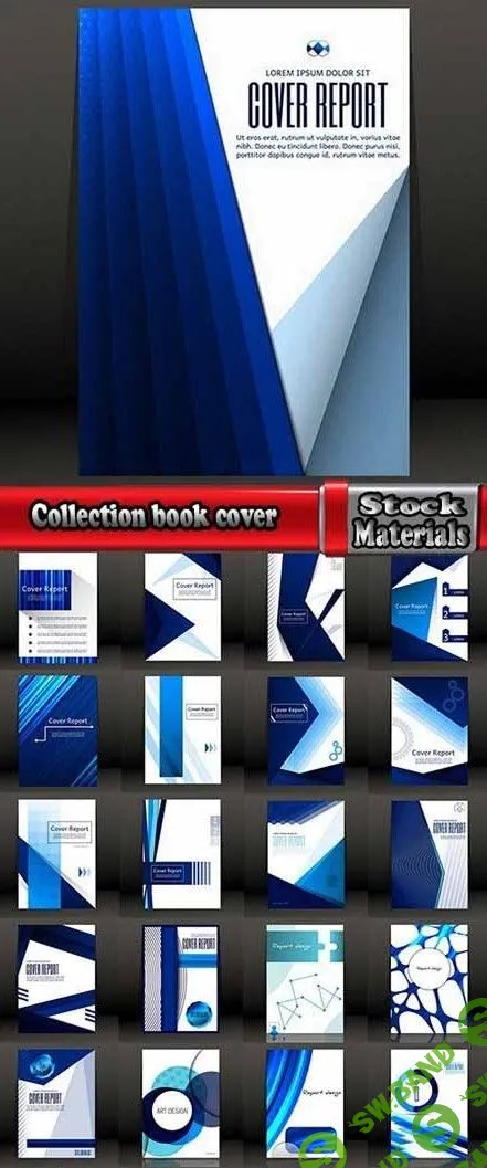 Collection book cover journal notebook flyer card business card banner vector image 54-25 EPS