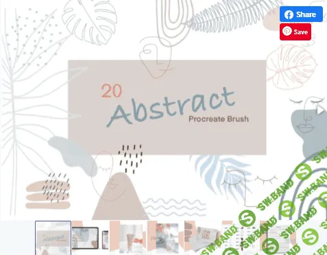 [Creativefabrica] 20 Abstract Procreate BrushesStamp-Brush (2020)