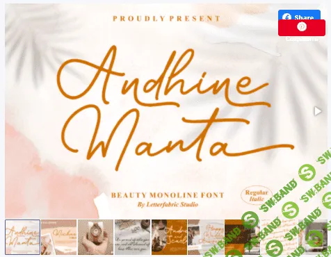 [creativefabrica] Andhine Manta Beauty Monoline Font (2022)