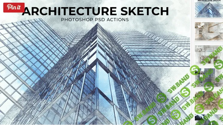 [Creativefabrica] Architecture Sketch PSD Action