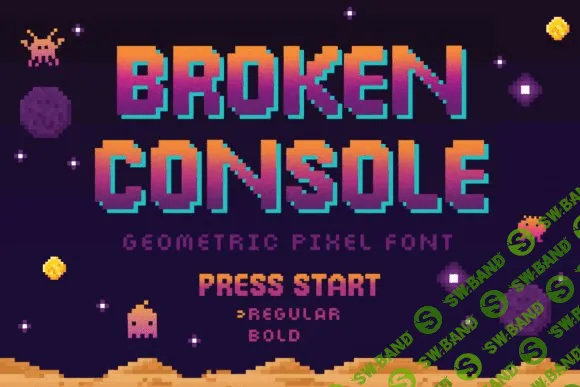 [Creativefabrica] Broken Console Font (2021)