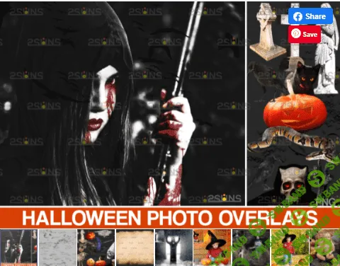 [Creativefabrica] Halloween Clipart & Halloween Overlays (2020)