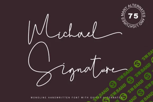[Creativefabrica] Michael Signature Font