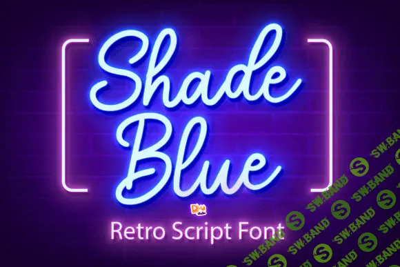 [Creativefabrica] Shade Blue Font