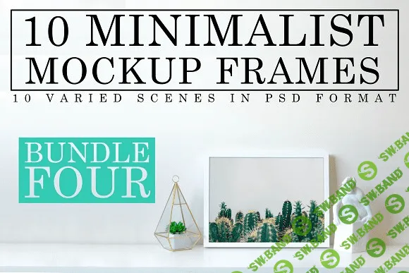 [creativemarket] 10 Minimalist White Mockup Frames