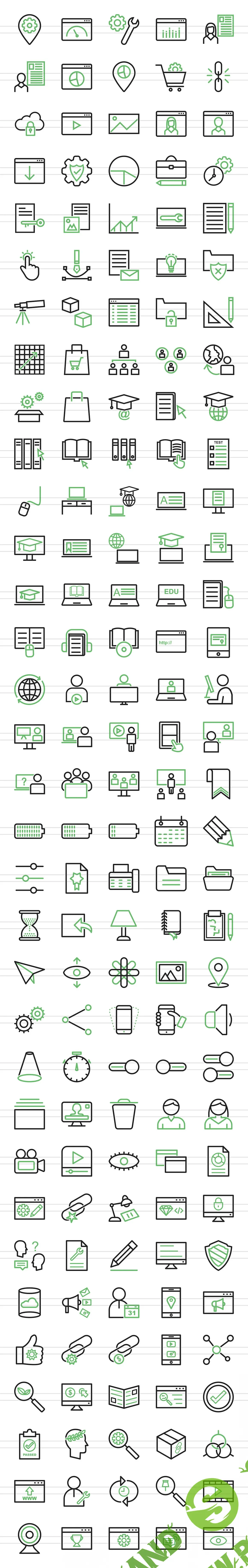 [Creativemarket] 166 Web Line Icons (2018)