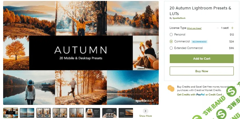 [Creativemarket] 20 Autumn Lightroom Presets & LUTs (2020)
