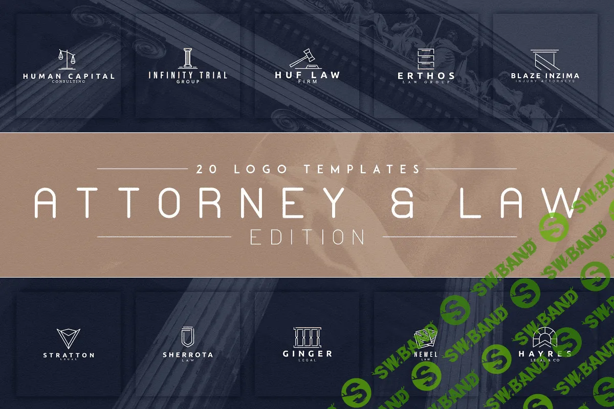 [Creativemarket] 20 Logos Attorney & Law (2019)