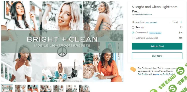 [Creativemarket] 5 Bright and Clean Lightroom Presets (2020)