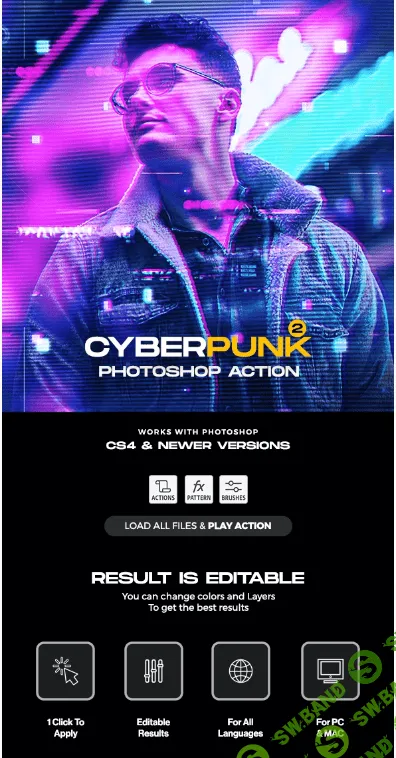 [creativemarket] CyberPunk 2 Photoshop Action (2022)