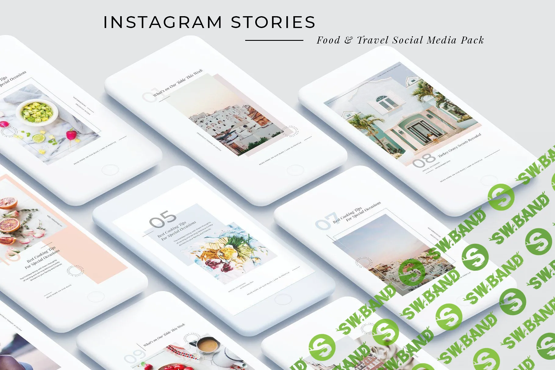 [CreativeMarket] Food & Travel Instagram Stories Pack (2018)