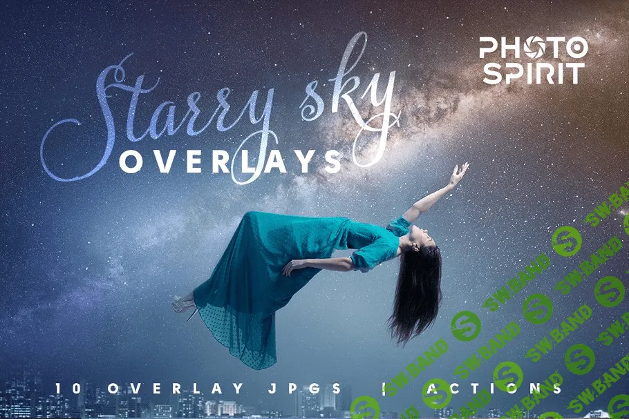 [creativemarket] Night Sky Starry Overlays + Actions