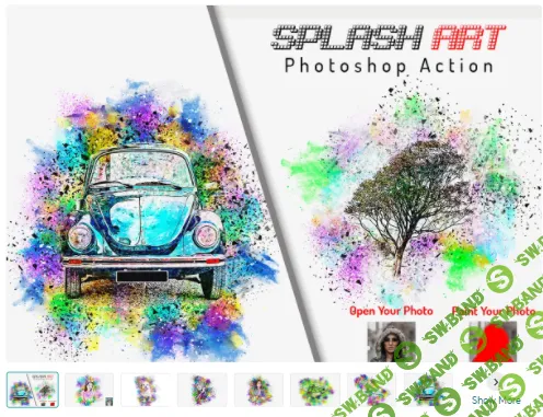 [Creativemarket] Splash Art Photoshop Action (2021)