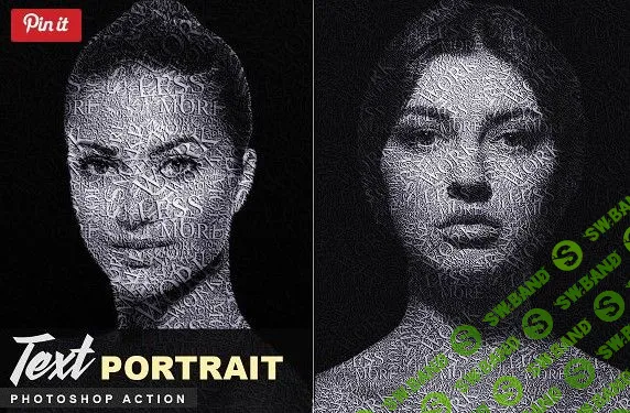 [Creativemarket] Text Portrait Photoshop Action (2018)
