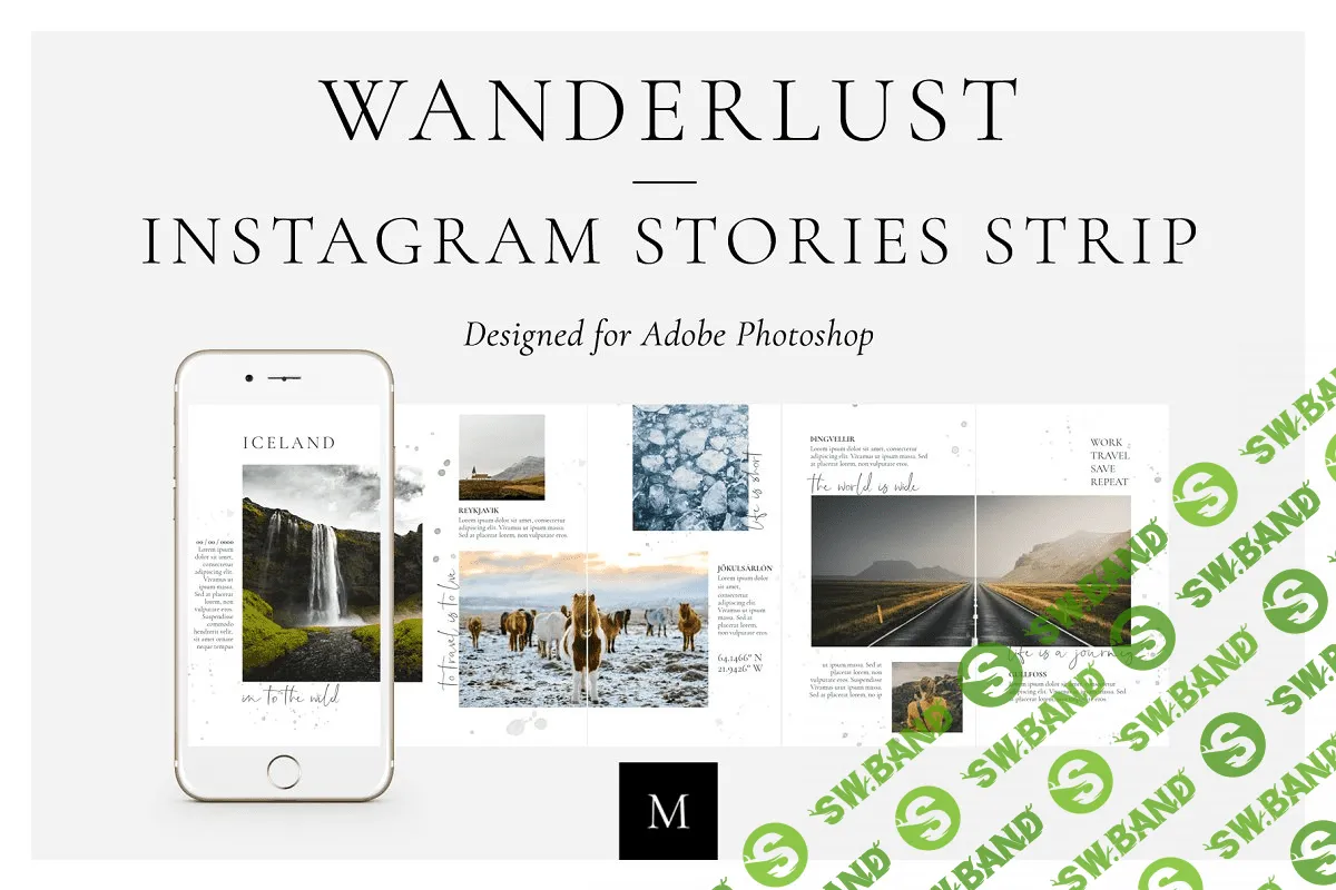 [Creativemarket] Wanderlust instagram stories strip (2019)