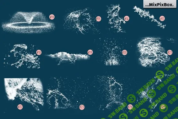 [creativemarket] Water Splash Photo Overlays