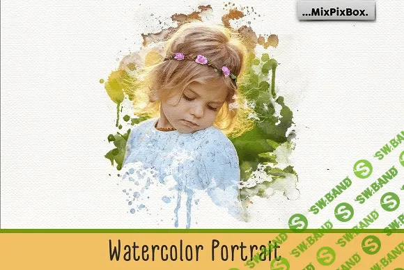 [creativemarket] Watercolor Portrait Photo Masks