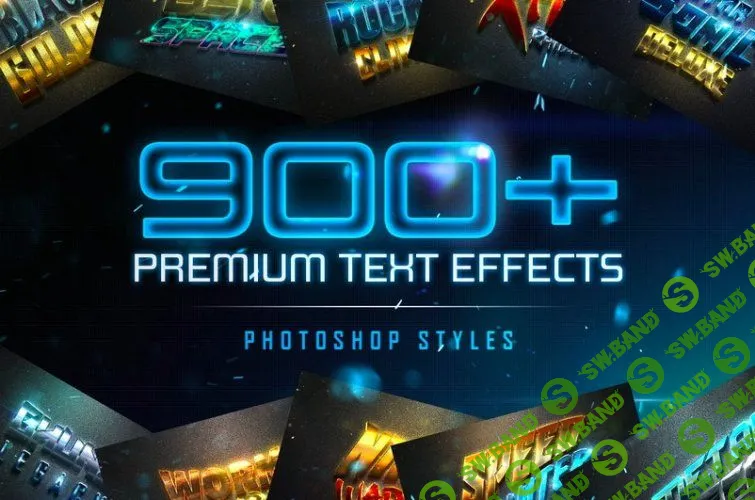 [dealjumbo] 900+ премиальных текстовых эффектов для Photoshop
