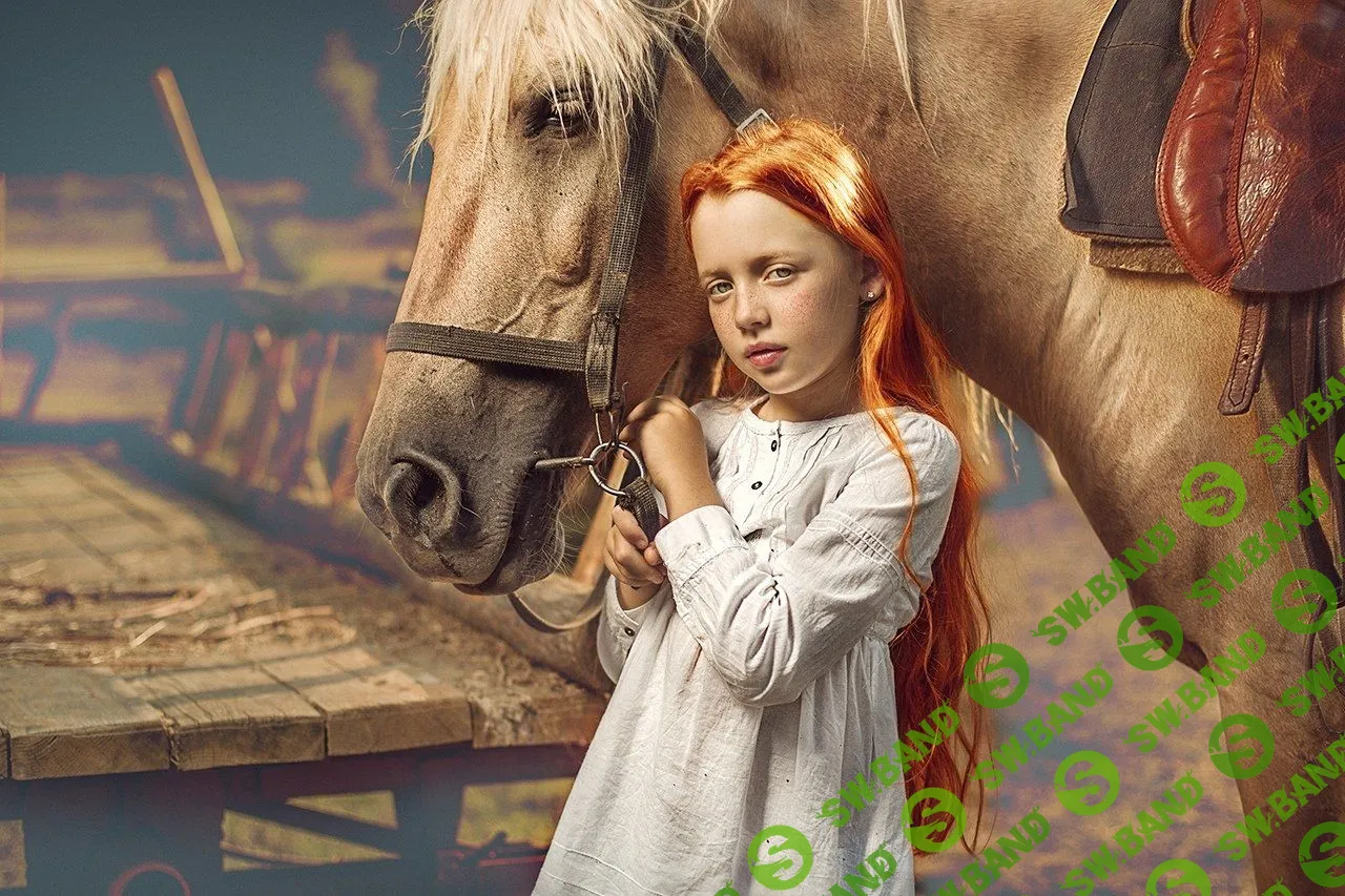 Дмитрий Усанин - рыжеволосая девушка с лошадью