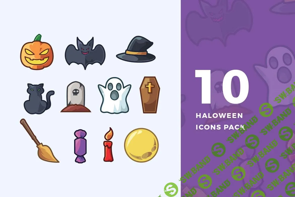 [elements.envato] 10 Halloween Icons Pack