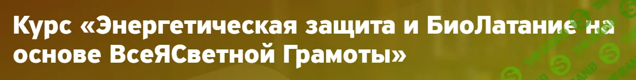 [Елена Вырышева] Энергетическая защита и БиоЛатание на основе ВсеЯСветной Грамоты (2024)