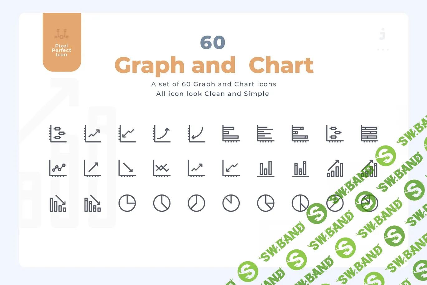 [EnvatoElements] 60 Graph and Chart Icons - Material Icon (2019)