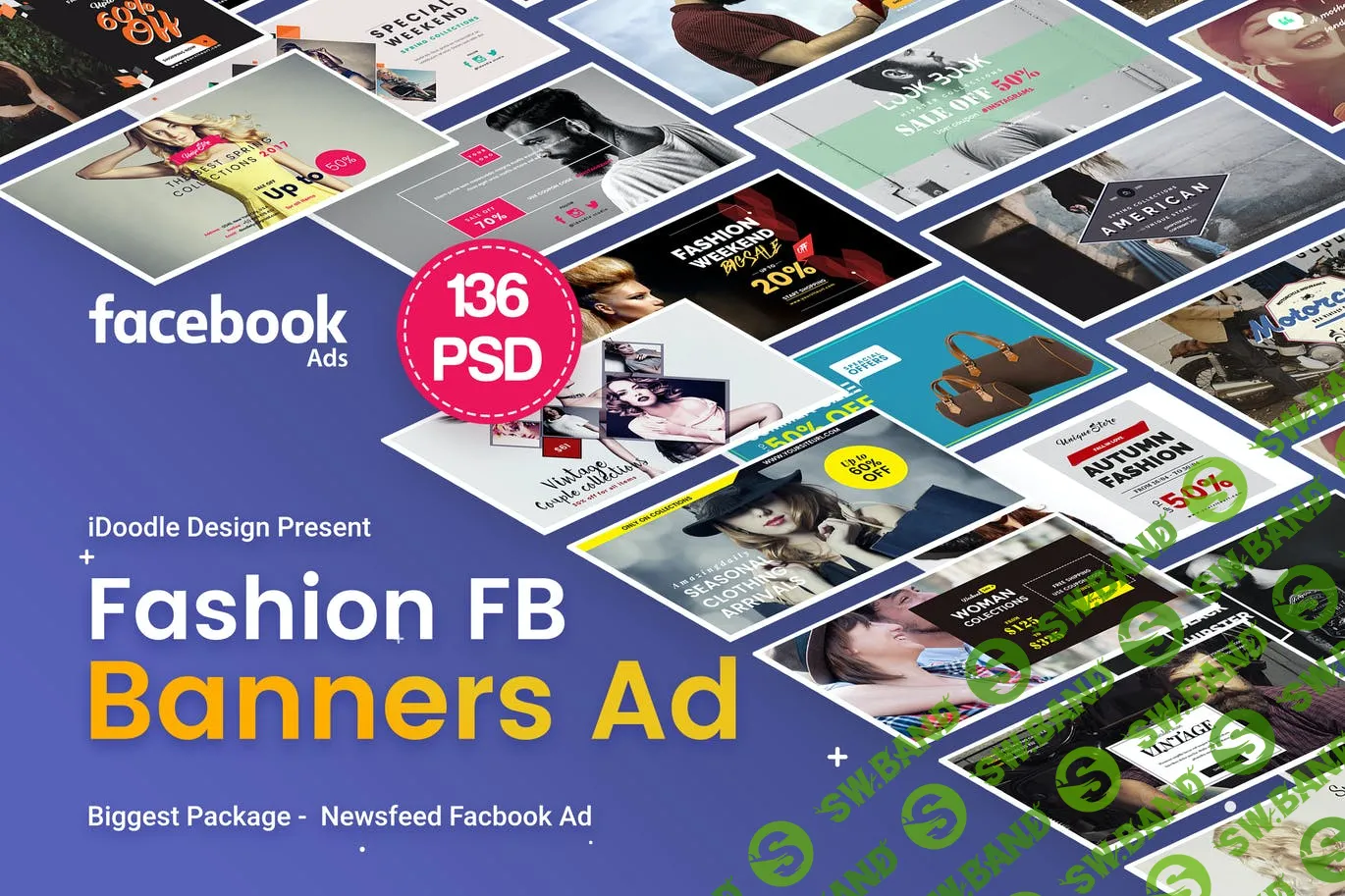 [Evanto Elements] Модные рекламные баннеры Facebook - 136 PSD (2020)
