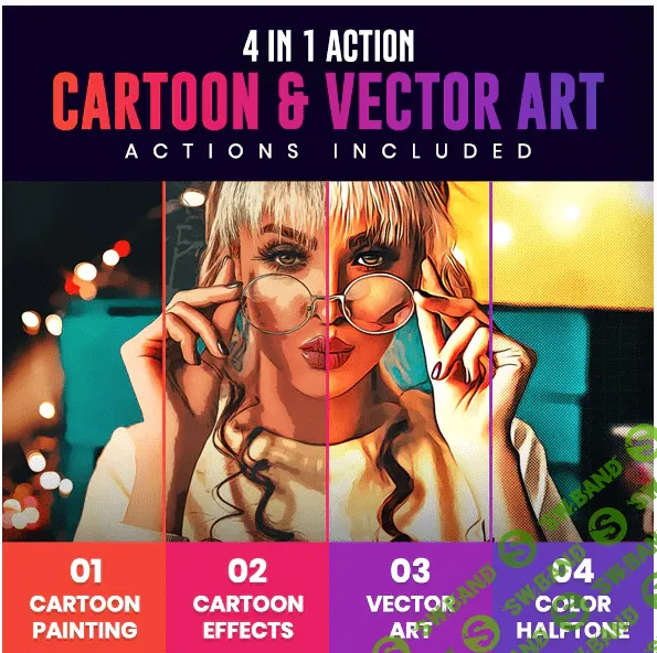 [Graphicriver] 4 in 1 Cartoon & Vector Art Photoshop Actions (2020)