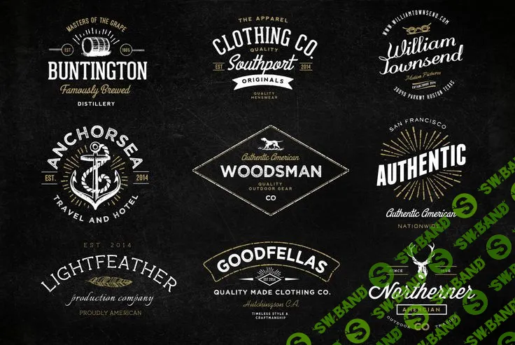 [GraphicRiver] 47 профессиональных винтажных логотипов