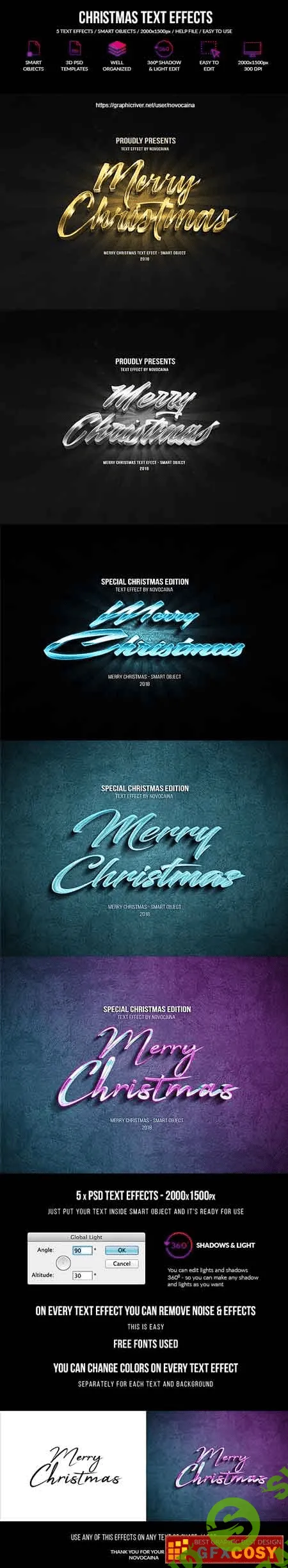[Graphicriver] Christmas Text Effects (2018)