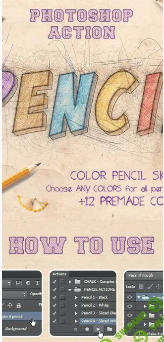 [Graphicriver] Color Pencil Sketch - Photoshop Actions (2020)