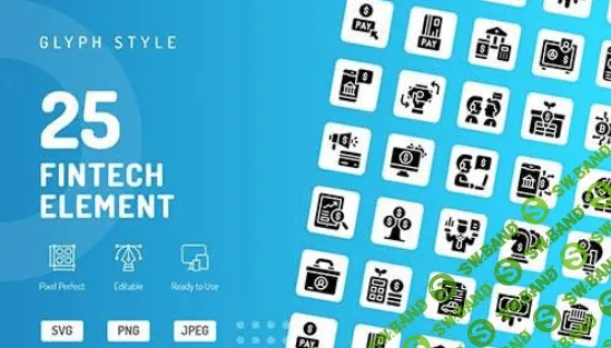 [Graphicriver] Fintech Element Glyph Icons (2020)