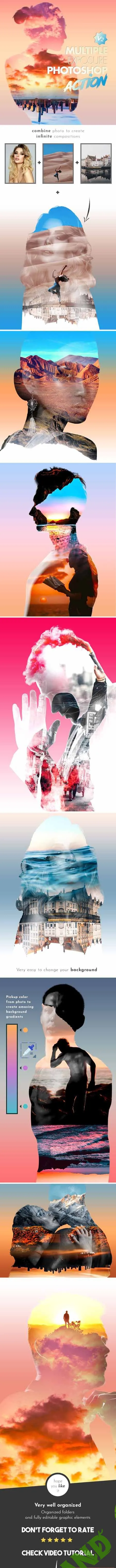 [Graphicriver] Multiple Exposure V2 Photoshop Action