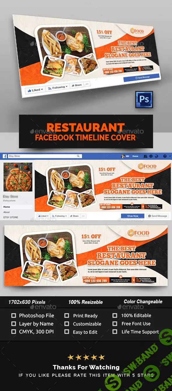 [graphicriver] Restaurant Facebook Cover