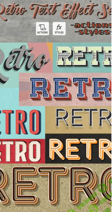 [Graphicriver] Retro Text Effect Set 3 - 10 Photoshop Different Styles (2020)