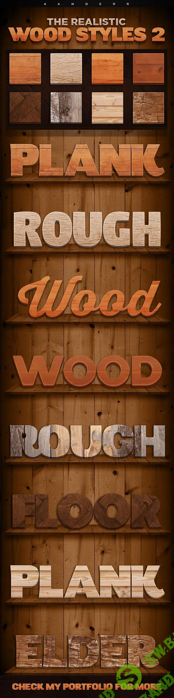 [Graphicriver] The Realistic Wood Styles 2 (2016)