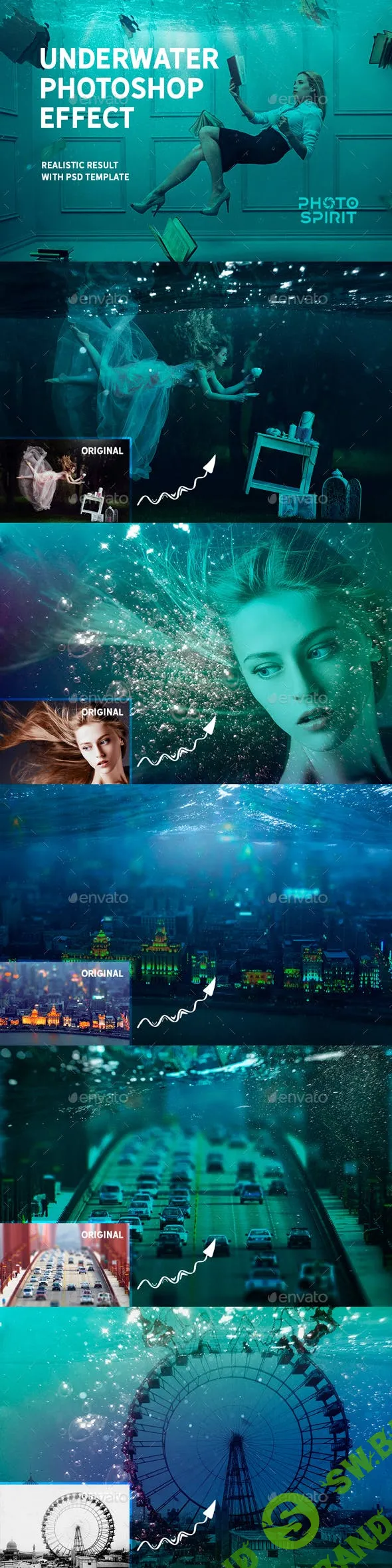 [Graphicriver] Underwater Photoshop Effect (2018)