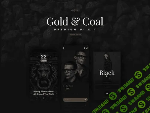 [gumroad] Gold & Coal - UI Kit for Mobile