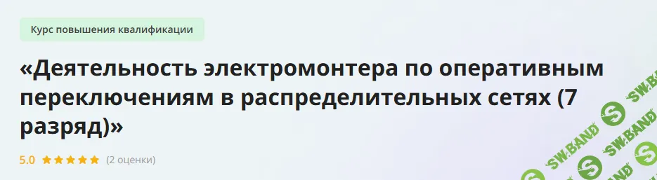 [Инфоурок] Деятельность электромонтера по оперативным переключениям в распределительных сетях (7 разряд) (2023)